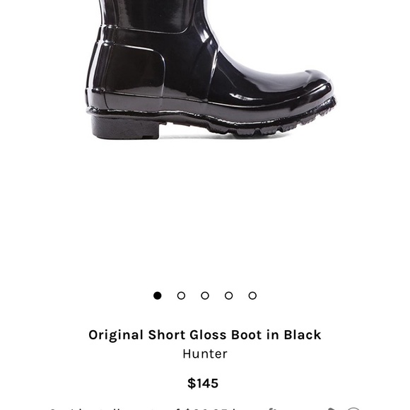 Never Worn Glossy Black Hunter Boot - Picture 3 of 8